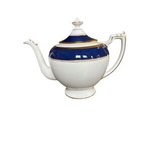 Coalport Athlone Blue Porcelain Teapot with Lid Multicolor England
